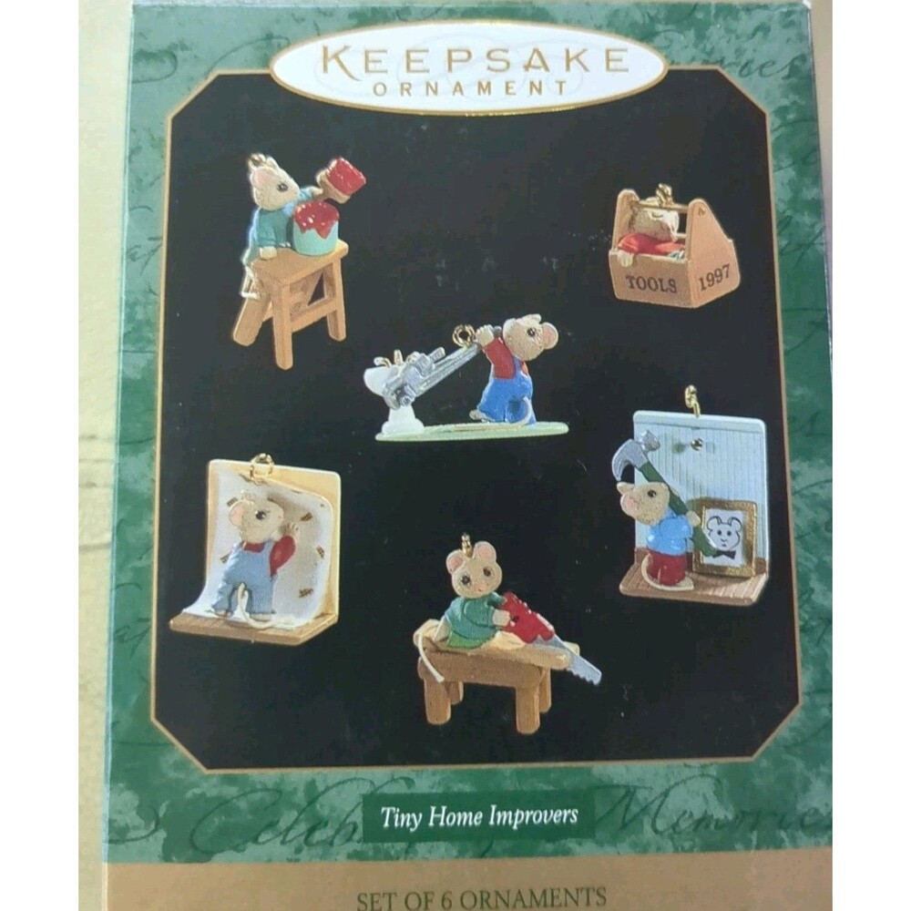 Hallmark Tiny Home Improvers Set of 6 Keepsake Ornaments 1997